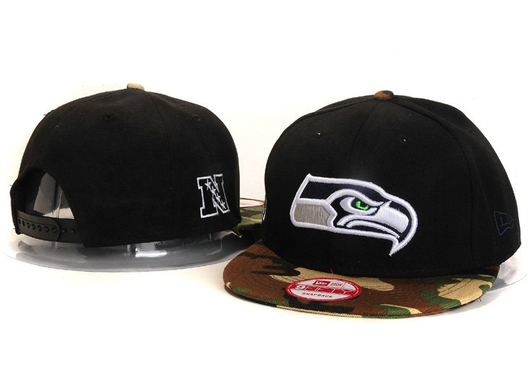 Seattle Seahawks Black Snapback Hat YS 1